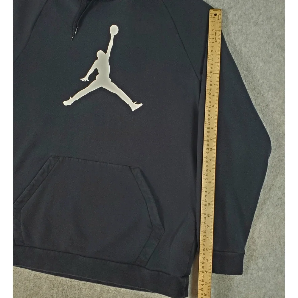 Jordan Jumpman Hoodie Mens Size XL Black White Logo Fleece Pullover Sweatshirt